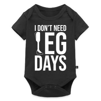 Amputiertes Bein | Prothetisch Prothese Geschenke - Baby Premium Kurzarmbody - Schwarz - Vorne