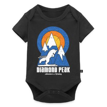 Retro Diamond Peak Ski White Fox - Baby Premium short-sleeve bodysuit - black - Front