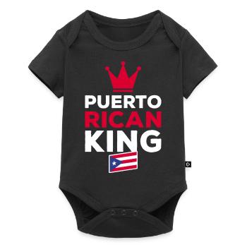 Puerto Rico | Puerto Ricaner Flagge Geschenkideen - Baby Premium Kurzarmbody - Schwarz - Vorne