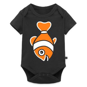 Humour petit poisson clown - Body à manches courtes Premium Bébé - noir - Devant