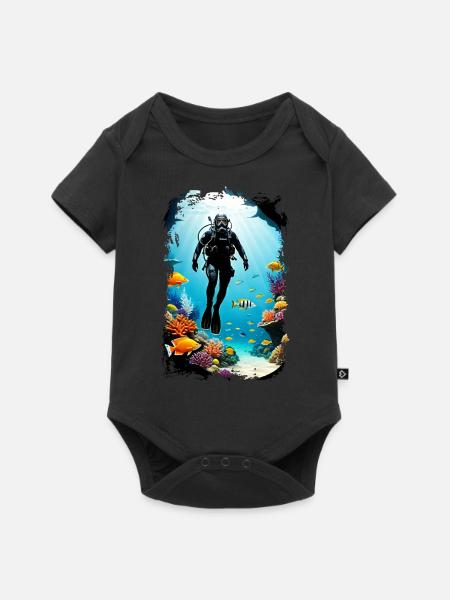 Tauchen - Baby Premium Kurzarmbody - Schwarz