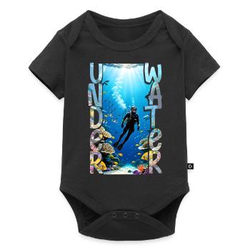 plongée sous marine - Body à manches courtes Premium Bébé - noir - Devant