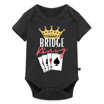 Bridge König - Baby Premium Kurzarmbody - Schwarz - Vorne