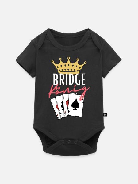 Bridge König - Baby Premium Kurzarmbody - Schwarz