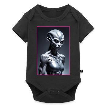 Femme extraterrestre - Body à manches courtes Premium Bébé - noir - Devant