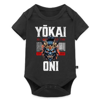 Yokai Oni - Body à manches courtes Premium Bébé - noir - Devant