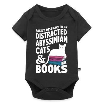 Katze Abessinier Geschenk - Baby Premium Kurzarmbody - Schwarz - Vorne