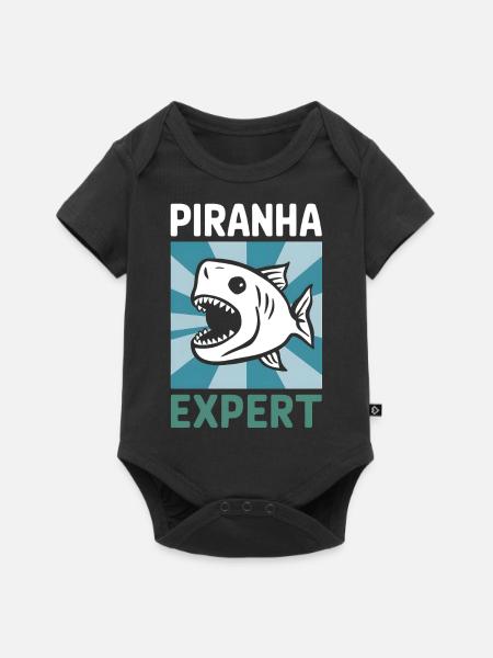 Piranha - Baby Premium Kurzarmbody - Schwarz