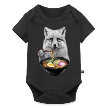 Polarfuchs Ramen - Baby Premium Kurzarmbody - Schwarz - Vorne