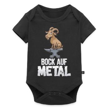 Bock auf Metal - Baby Premium Kurzarmbody - Schwarz - Vorne