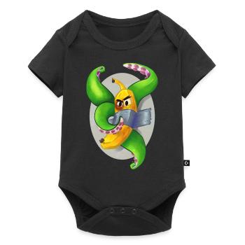 Tentaclaná solo - Baby Premium Kurzarmbody - Schwarz - Vorne