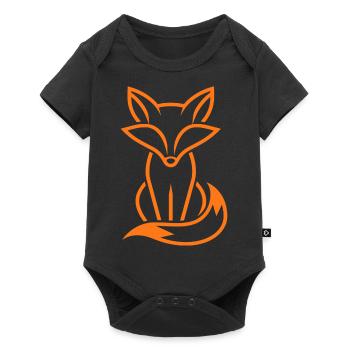 Fuchs - Baby Premium Kurzarmbody - Schwarz - Vorne