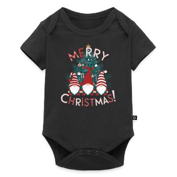 Gnome Christmas Gnome Christmas Tree Merry Christmas - Baby Premium short-sleeve bodysuit - black - Front