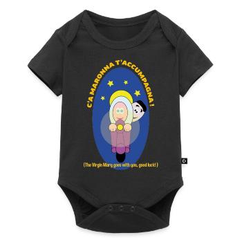 Neapolitanische Redewendungen : Viel Glück - Baby Premium Kurzarmbody - Schwarz - Vorne