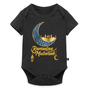 Ramadan Gift Eid Mubarak Islam Allah Muslim - Baby Premium short-sleeve bodysuit - black - Front