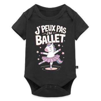 J'peux pas j'ai ballet - Body à manches courtes Premium Bébé - noir - Devant