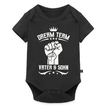 vater und sohn faust team 1 - Baby Premium Kurzarmbody - Schwarz - Vorne