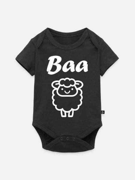 Schaf - Baby Premium Kurzarmbody - Schwarz