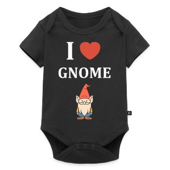 I love gnome - Baby Premium short-sleeve bodysuit - black - Front