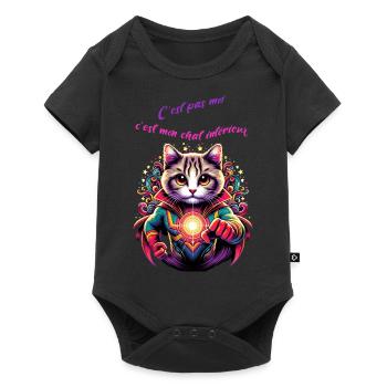 Es bin nicht ich, es ist meine innere Katze - Baby Premium Kurzarmbody - Schwarz - Vorne