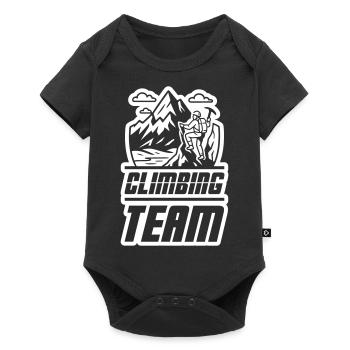 Bergsteiger Team Klettern - Baby Premium Kurzarmbody - Schwarz - Vorne
