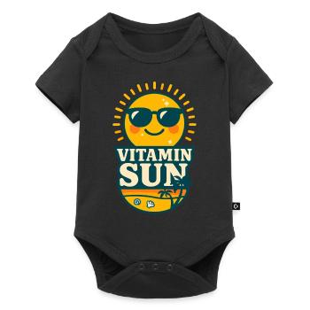 Vitamin Sun - Beach - Vitamin Sun 3D Kawaii - Baby Premium short-sleeve bodysuit - black - Front