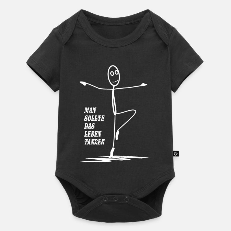 Man sollte das Leben tanzen - Baby Premium Kurzarmbody - Schwarz