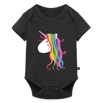 Cute Unicorn - Unicorns - Unicorn - Unicorns - Baby Premium short-sleeve bodysuit - black - Front