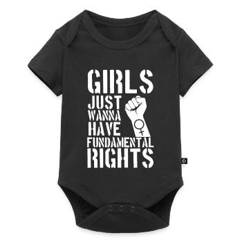 Girls Just Wanna Have Fundamental Rights Shirt - Baby Premium short-sleeve bodysuit - black - Front