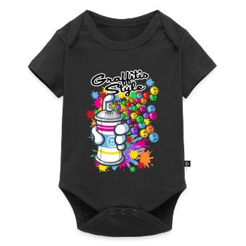 Graffitis cartoon style - Body à manches courtes Premium Bébé - noir - Devant