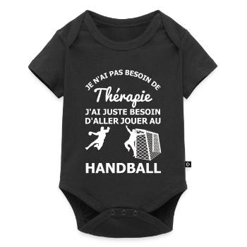 Thérapie Handball - Body à manches courtes Premium Bébé - noir - Devant