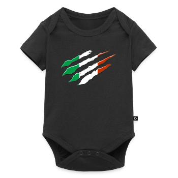 Italie Drapeau Rayures Drapeau italien Italia - Body à manches courtes Premium Bébé - noir - Devant