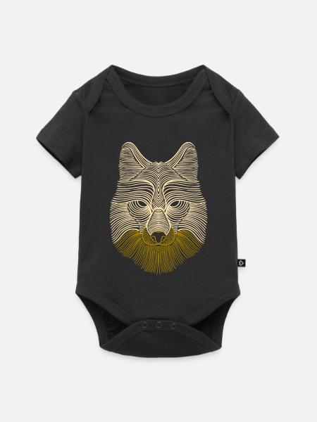 Tier Wildnis Löwe - Baby Premium Kurzarmbody - Schwarz
