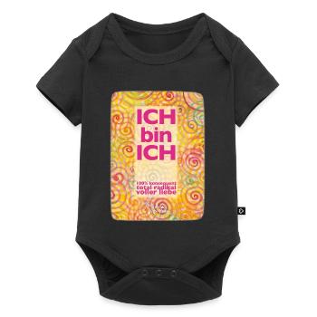 Regenbogen Spiralen Ich bin Ich - Sonja Ariel - Baby Premium Kurzarmbody - Schwarz - Vorne
