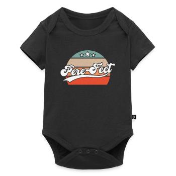 Père-fect idée cadeau papa fête des pères humour - Body à manches courtes Premium Bébé - noir - Devant