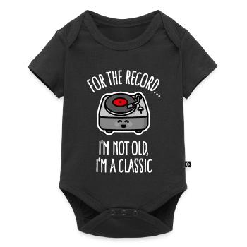 Vintage turntable I'm not old I'm a classic - Baby Premium short-sleeve bodysuit - black - Front