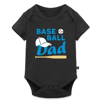 Papa de baseball (balle de jeu, casquette de baseball, baseball sc - Body à manches courtes Premium Bébé - noir - Devant