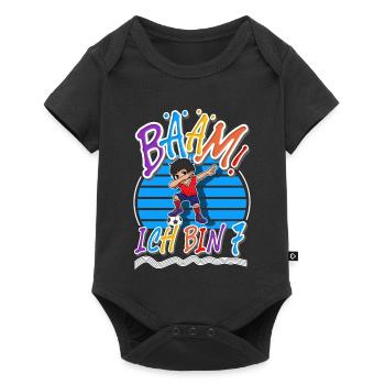 7. Geburtstag Kinder Fußball - Baby Premium Kurzarmbody - Schwarz - Vorne