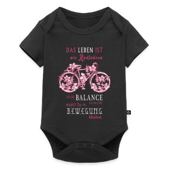 Life is like cycling - Baby Premium short-sleeve bodysuit - black - Front