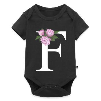F - Baby Premium Kurzarmbody - Schwarz - Vorne