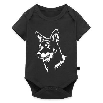 Lancashire Heeler Head « Black Edition » - Body à manches courtes Premium Bébé - noir - Devant