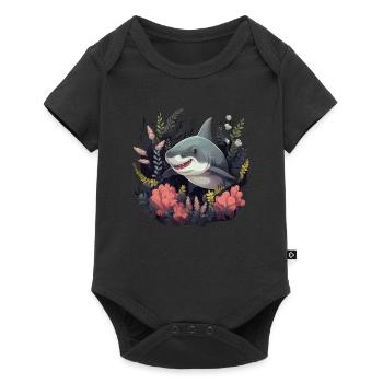 Bébé Requin blanc 2 - Body à manches courtes Premium Bébé - noir - Devant