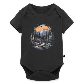 Forest, Nature, Landscape, Hats - Baby Premium short-sleeve bodysuit - black - Front
