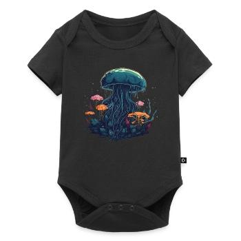 Méduses, Coraux, Mer, Océan, Vie marine, Animaux - Body à manches courtes Premium Bébé - noir - Devant