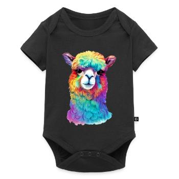 Alpaca - Baby Premium short-sleeve bodysuit - black - Front