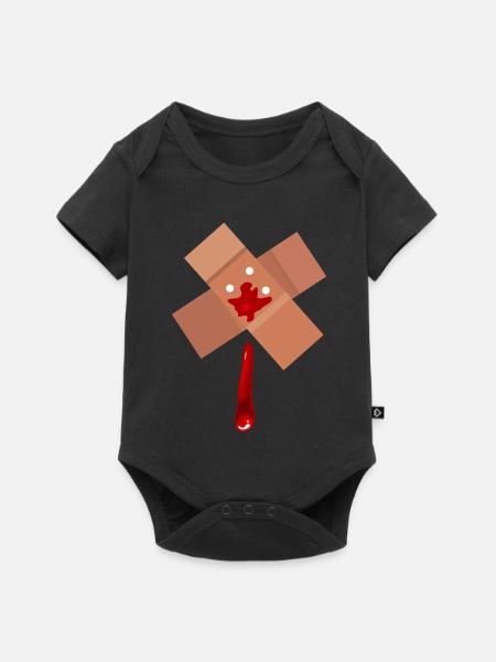 Verwundet - Baby Premium Kurzarmbody - Schwarz