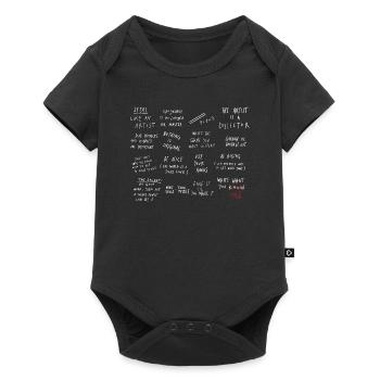 Funny Sayings Fake Friends Aesthetic Meme - Baby Premium short-sleeve bodysuit - black - Front