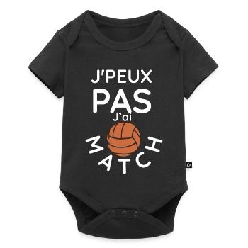 j'e peux pas j'ai match - Body à manches courtes Premium Bébé - noir - Devant