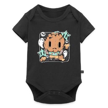 Zombie Pumpkin Pete in kawaii style - Baby Premium short-sleeve bodysuit - black - Front