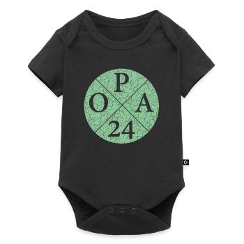 Opa 24 Geschenk Großvater Zukünftiger Opa 2024 - Baby Premium Kurzarmbody - Schwarz - Vorne